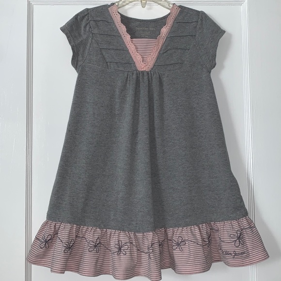 Calvin Klein Jeans 4 Gray & Pink Short Sleeve Dress 💕 - Picture 2 of 11